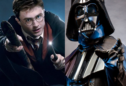 As sagas de Harry Potter e Star Wars (Guerra nas Estrelas) estão entre as maiores franquias do universo cinematográfico.  -  (crédito: Divulgação)