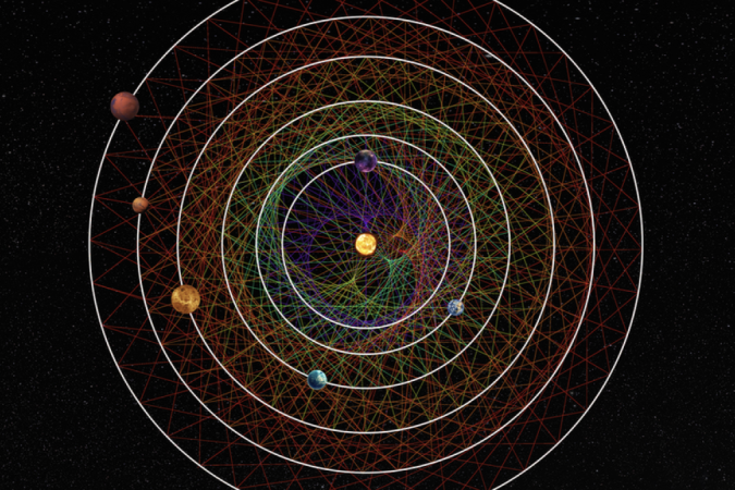 Seis planetas ao redor de uma estrela como o Sol são o número ideal para estudar como os planetas se formaram e se eles abrigam vida - (crédito: Roger Thibaut/NCCR PlanetS) Seis planetas ao redor de uma estrela como o Sol são o número ideal para estudar como os planetas se formaram e se eles abrigam vida - (crédito: Roger Thibaut/NCCR PlanetS)