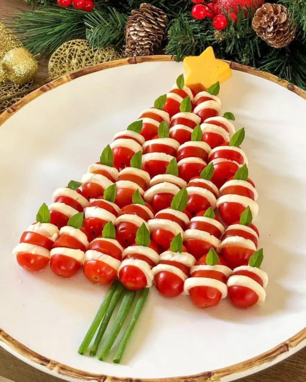 árvore de natal caprese receita