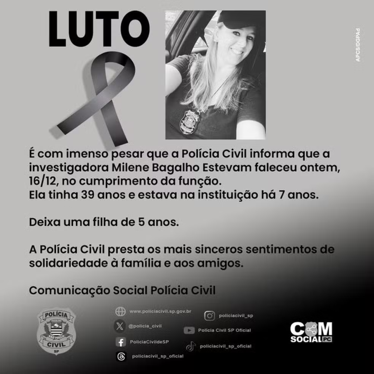 comunicado polícia civil