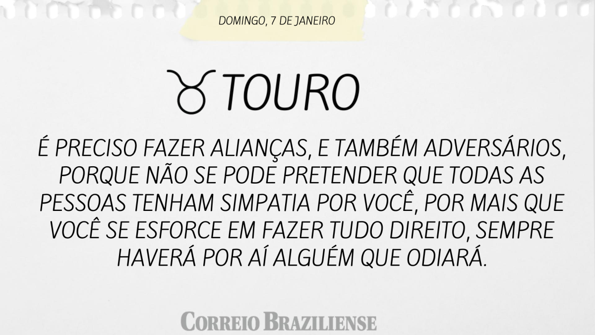 TOURO  | 7 DE JANEIRO