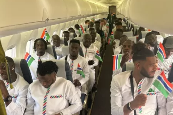 A Gâmbia é uma das 24 seleções participantes da Copa Africana das Nações e está no Grupo C, ao lado de Camarões, Senegal e Guiné. -  (crédito: Reprodução/X/The Gambia FF)