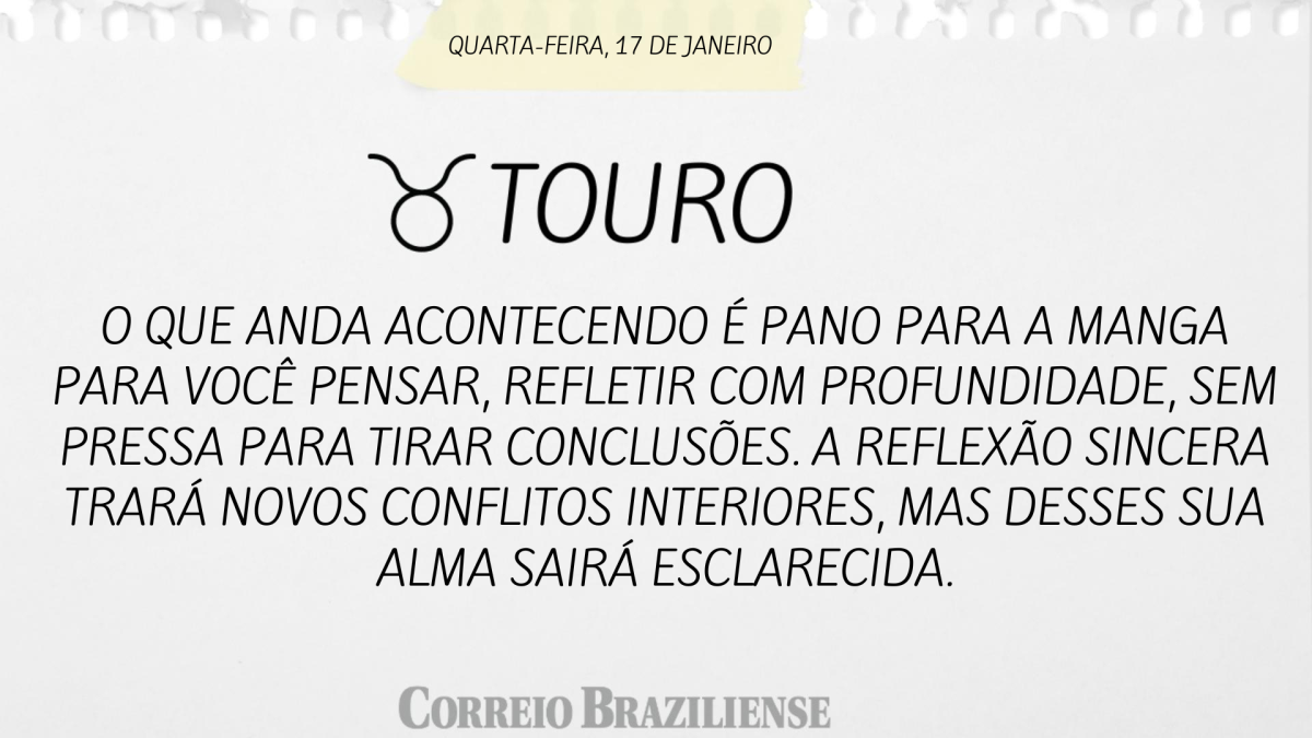 TOURO | 17 DE JANEIRO 