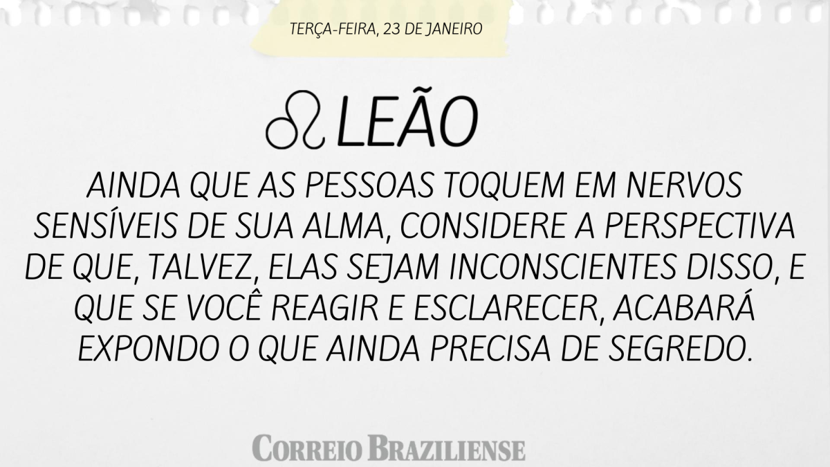 LEÃO  | 23 DE JANEIRO