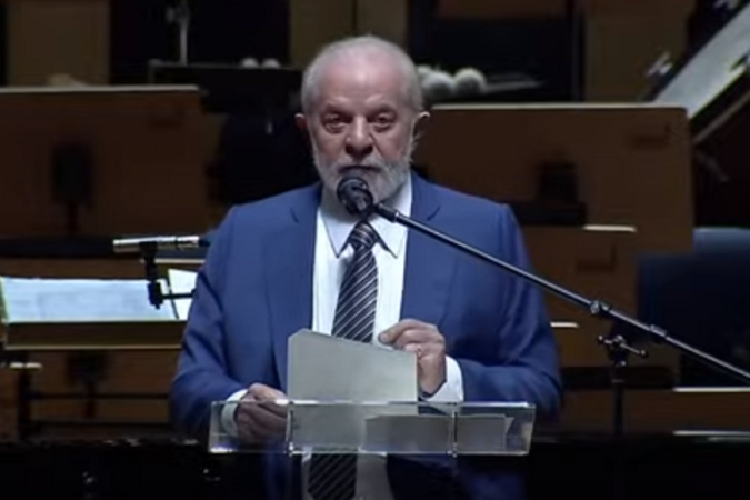 Lula discursa em cerimônia de 90 anos da USP -  (crédito: Reprodução / TV Brasil)