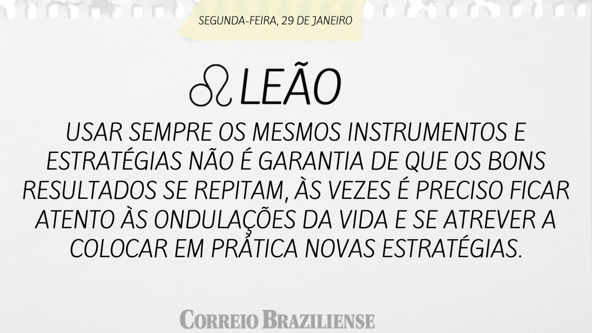 LEÃO  | 29 DE JANEIRO