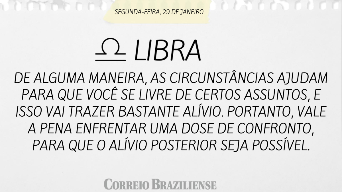 LIBRA  | 29 DE JANEIRO