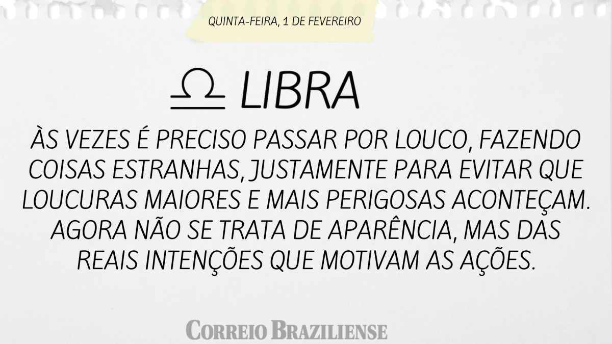 LIBRA  | 1 DE FEVEREIRO