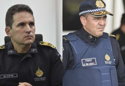 Klepter Rosa Gonçalves, comandante da PMDF, e Fábio Augusto Vieira, ex-comandante da instituição, foram presos em 18 de agosto de 2023, por se omitirem nos atos do 8 de Janeiro  -  (crédito: Minervino Júnior/CB/D.A.Press)