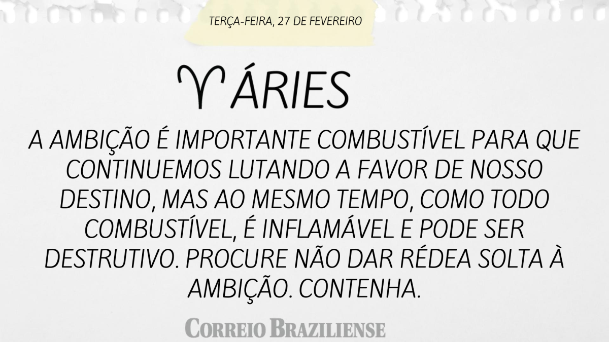 Áries | 27 de fevereiro