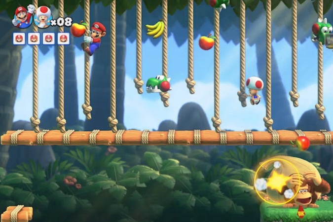 O remake adiciona um inédito modo cooperativo, que coloca o jogador 2 no controle do Toad.