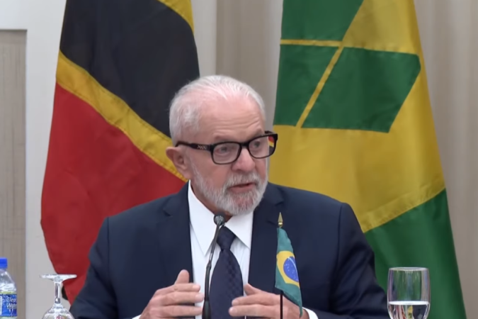 Presidente Lula discursou como convidado no encerramento da Cúpula de Chefes de Governo da Comunidade do Caribe (Caricom) -  (crédito: Reprodução/TV Brasil)
