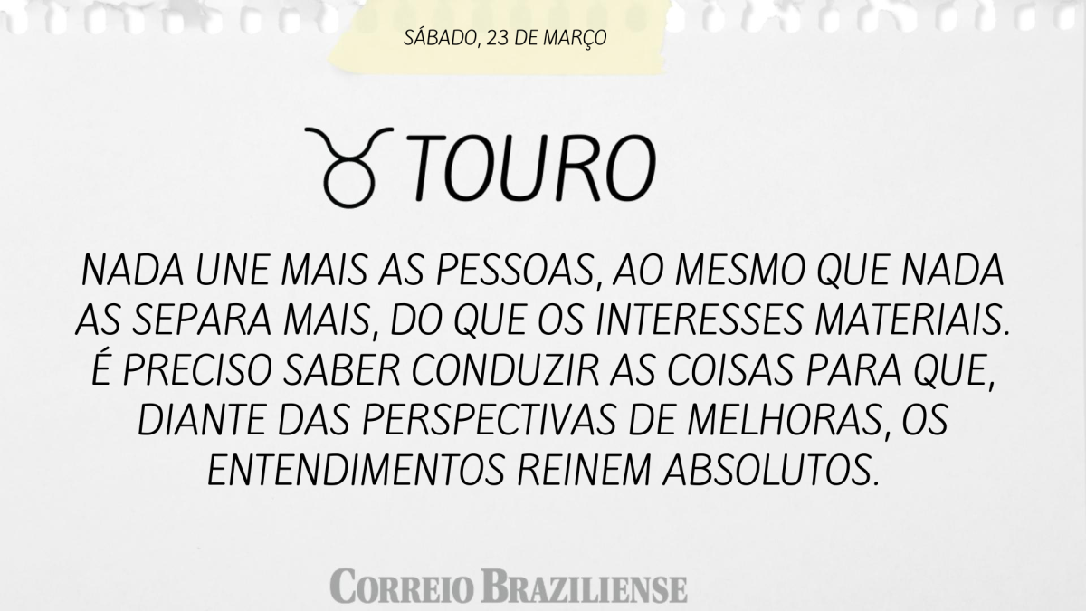 TOURO  | 23 DE MARÇO