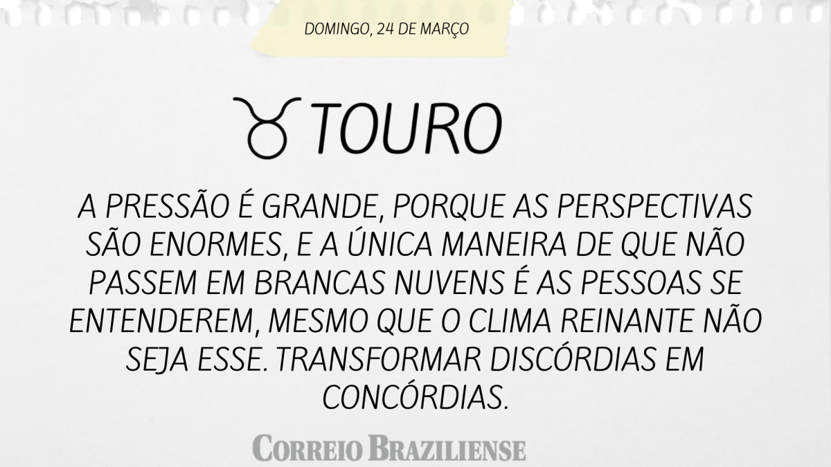 A pressão é grande, porque as perspectivas são enormes, e a única maneira de que não passem em brancas nuvens é as pessoas se entenderem, mesmo que o clima reinante não seja esse. Transformar discórdias em concórdias.