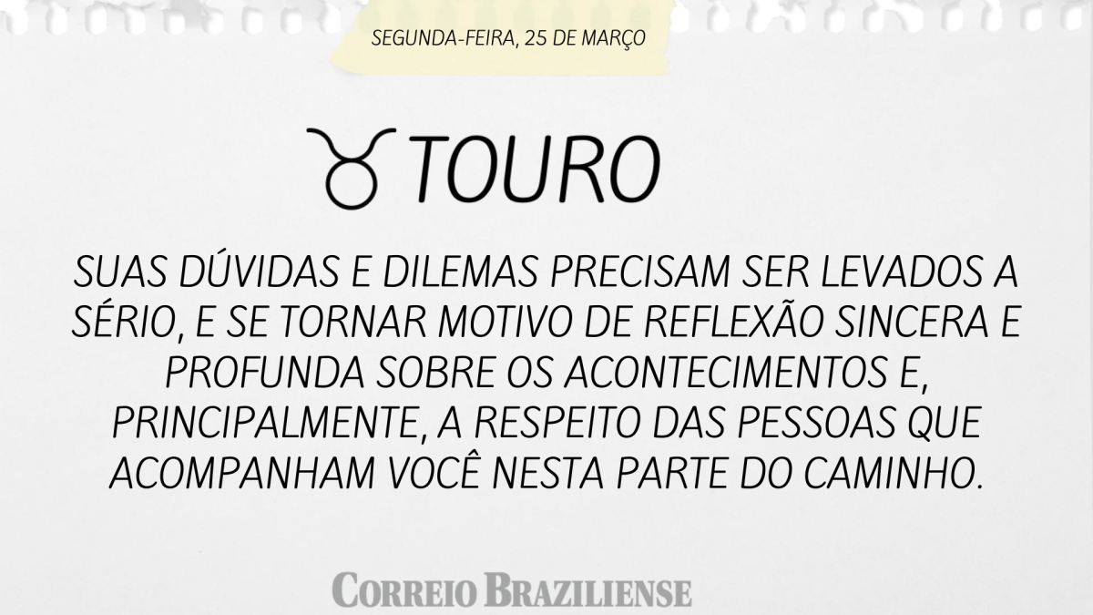 TOURO  | 25 DE MARÇO