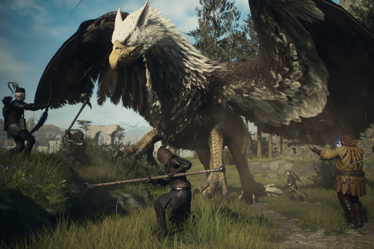 Criaturas mágicas como o grifo são poderosos oponentes ao longo da jornada.