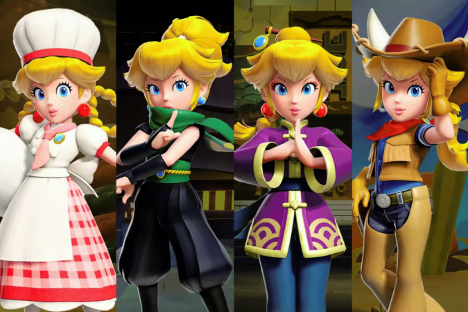 O jogo conta com Peach em vários ofícios ao longo de sua campanha, sempre variando a gameplay.