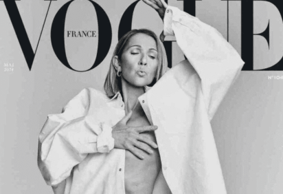 Celine Dion deu entrevista à Revista Vogue (é capa na edição de maio) e falou da enfermidade que a afastou dos palcos. A cantora canadense foi diagnosticada com uma doença rara em dezembro de 2022. É a Síndrome da Pessoa Rígida (SPR). -  (crédito: : Reproduçao/Instagram @voguefrance))