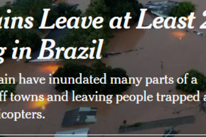 Manchete do The New York Times