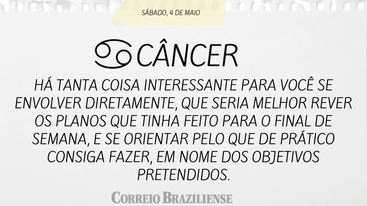 Câncer | 4 de maio