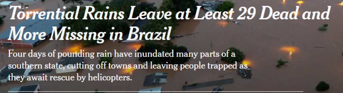 Manchete do The New York Times