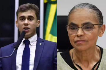 O deputado federal Nikolas Ferreira disse que a ministra Marina Silva 'é a definição de mentira' -  (crédito: Câmara dos Deputados e Agência Brasil)