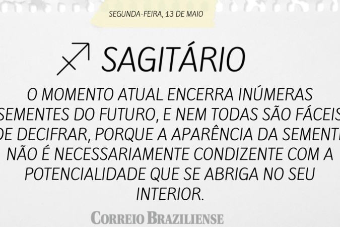 SAGITÁRIO (nascimento entre 22/11 a 21/12)