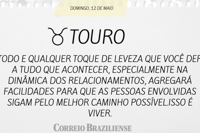 TOURO (nascimento entre 21/4 a 20/5)