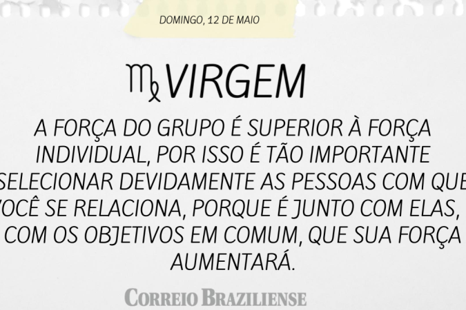 VIRGEM (nascimento entre 23/8 a 22/9)