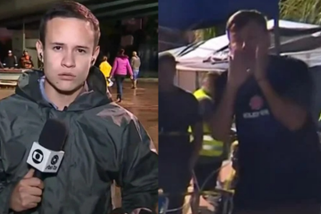 Repórter da TV Globo é hostilizado no RS -  (crédito: Reprodução)
