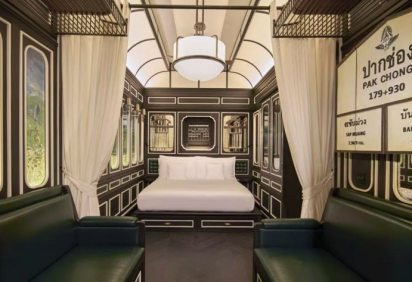 Um novo resort de luxo, projetado dentro de vagões de trens na Tailândia, ganhou destaque na mídia internacional e está deixando alguns turistas babando pelo lugar. -  (crédito: divulgação)