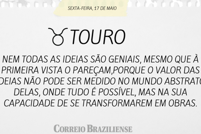 TOURO (nascimento entre 21/4 a 20/5)