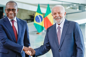 Patrice Talon esteve no Brasil, onde se encontrou com o presidente Luiz Inácio Lula da Silva (PT), na semana passada -  (crédito: Ricardo Stuckert / PR)