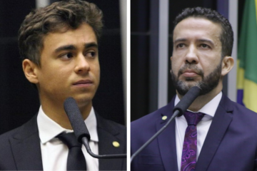 Nikolas Ferreira e André Janones -  (crédito: Câmara dos Deputados/Reprodução)
