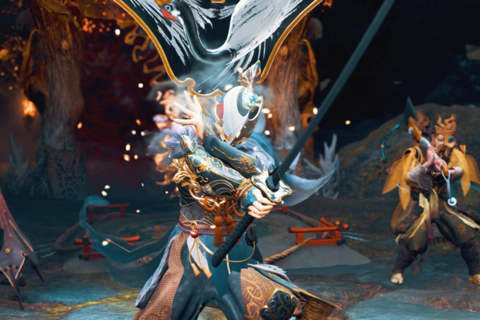 O estilo de arte homenageia a xilogravura japonesa conhecida como Ukiyo-e, trazendo um visual único a obra.