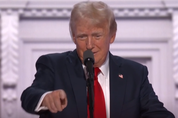Trump discursa na Convenção Americana -  (crédito: CBS/Reprodução)