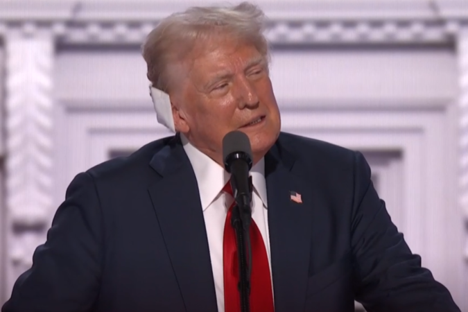 Trump discursa na Convenção Republicana -  (crédito: CBS/Reprodução)