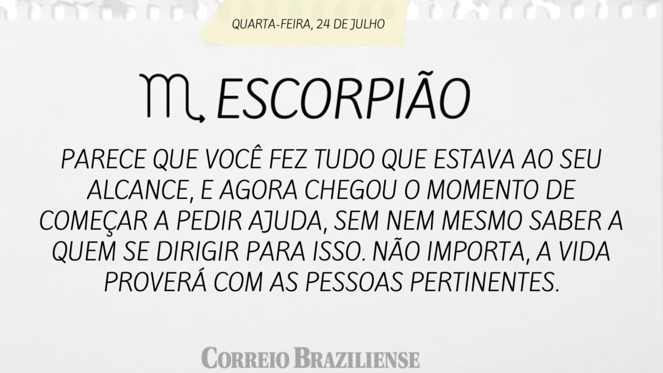 Escorpião |  24 de julho