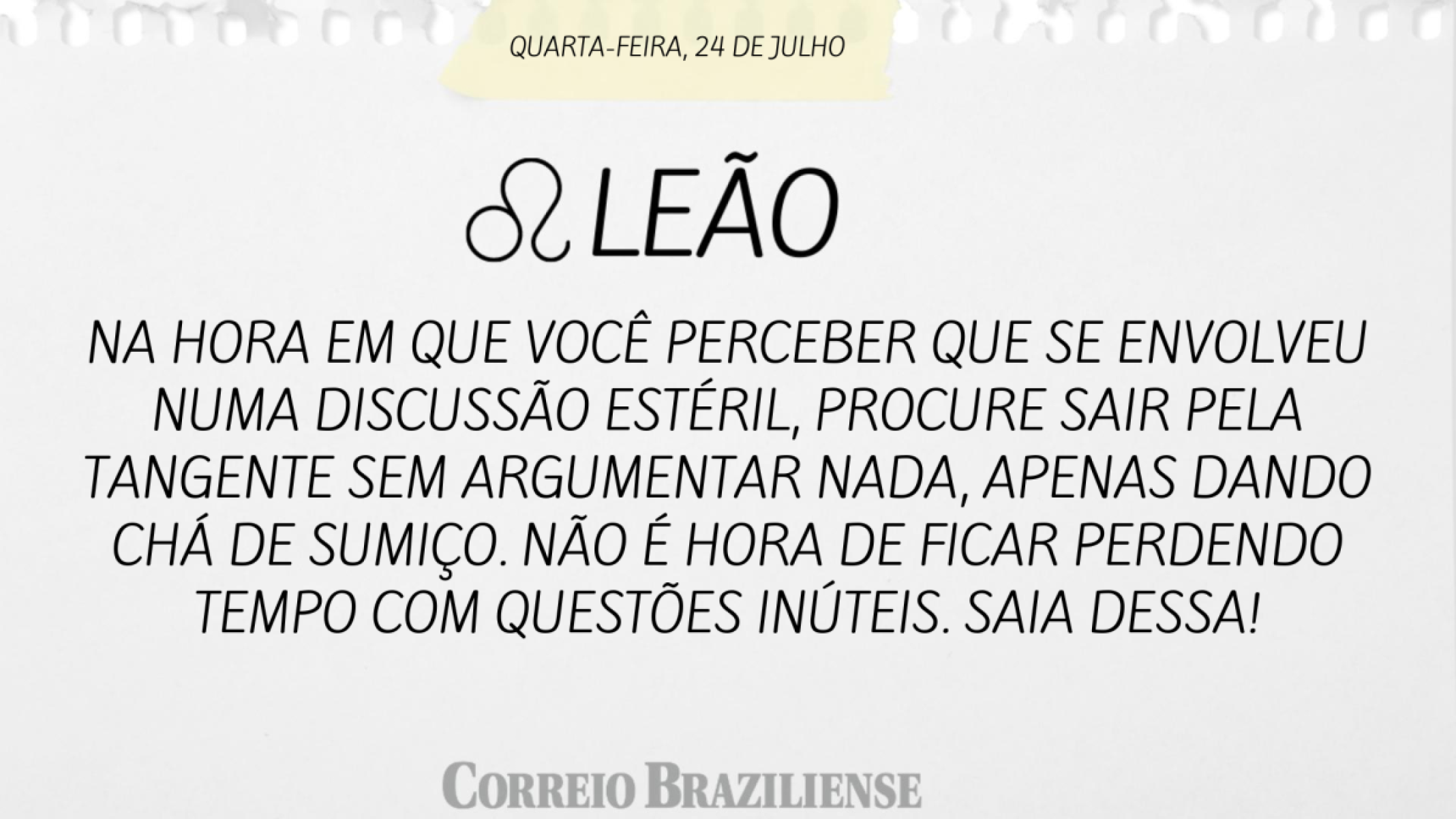 Leão |  24 de julho