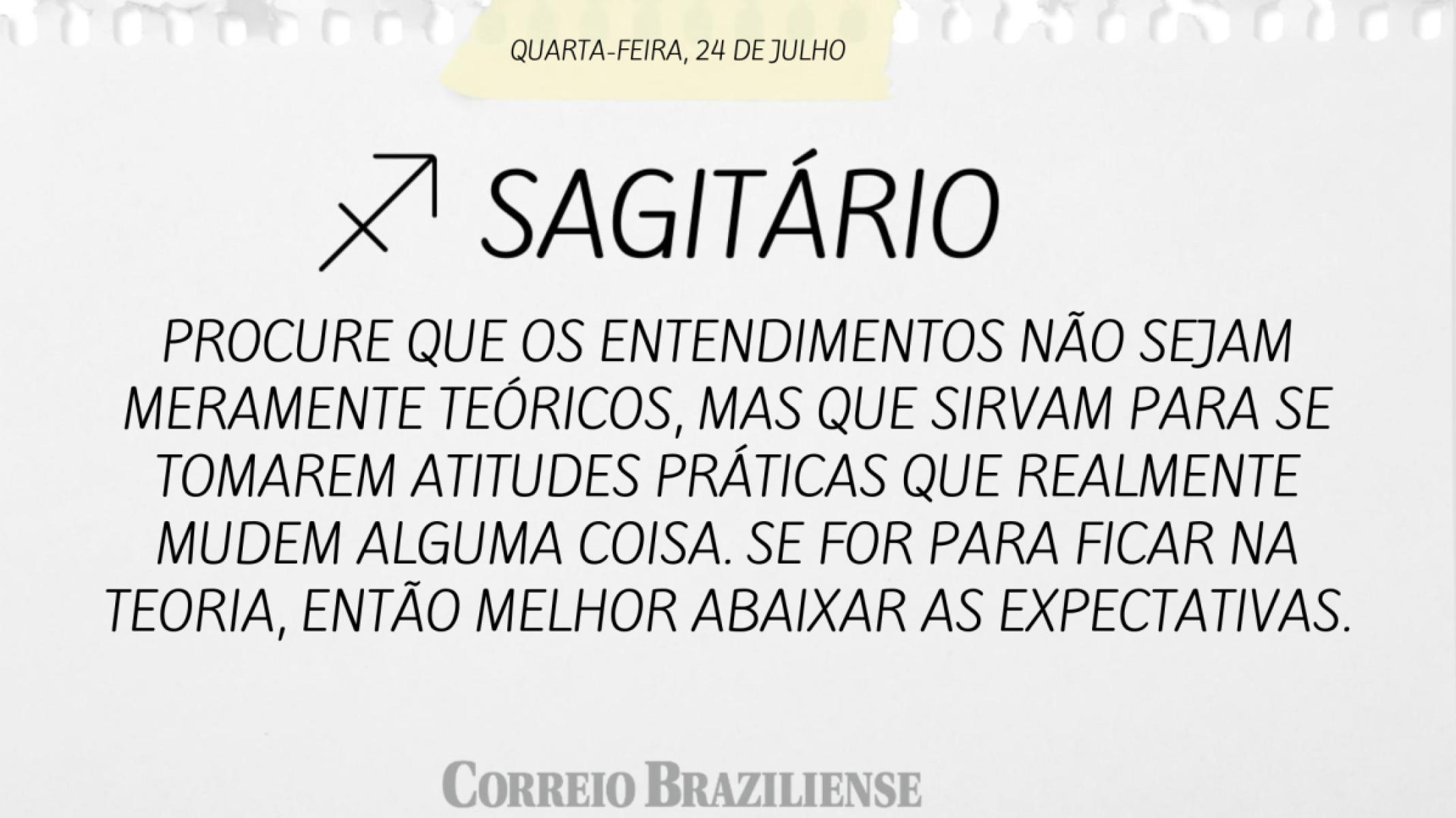 Sagitário |  24 de julho