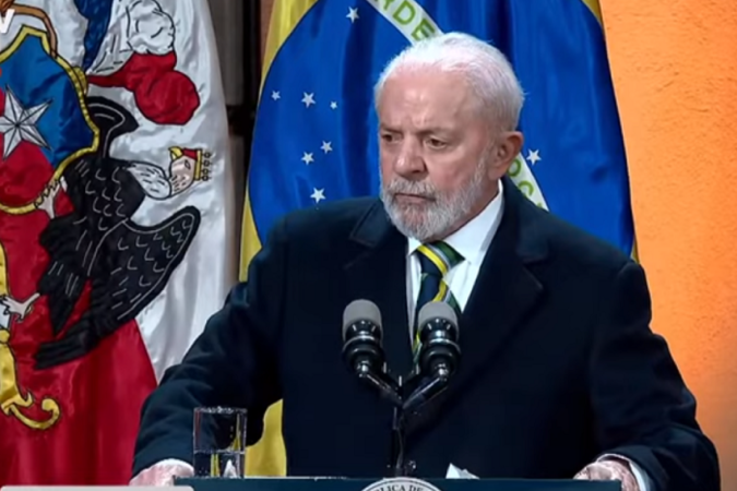 No Chile, Lula comentou as eleições venezuelanas e falou em "transparência" e "respeito à soberania popular"
 -  (crédito: Reprodução / TV GOV)