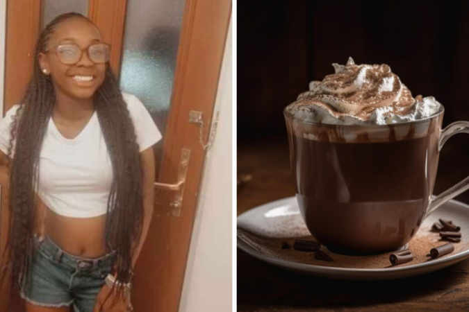 Hannah Jacobs, de 13 anos, morreu após dar um gole de chocolate quente  -  (crédito: Arquivo pessoal / Freepik)