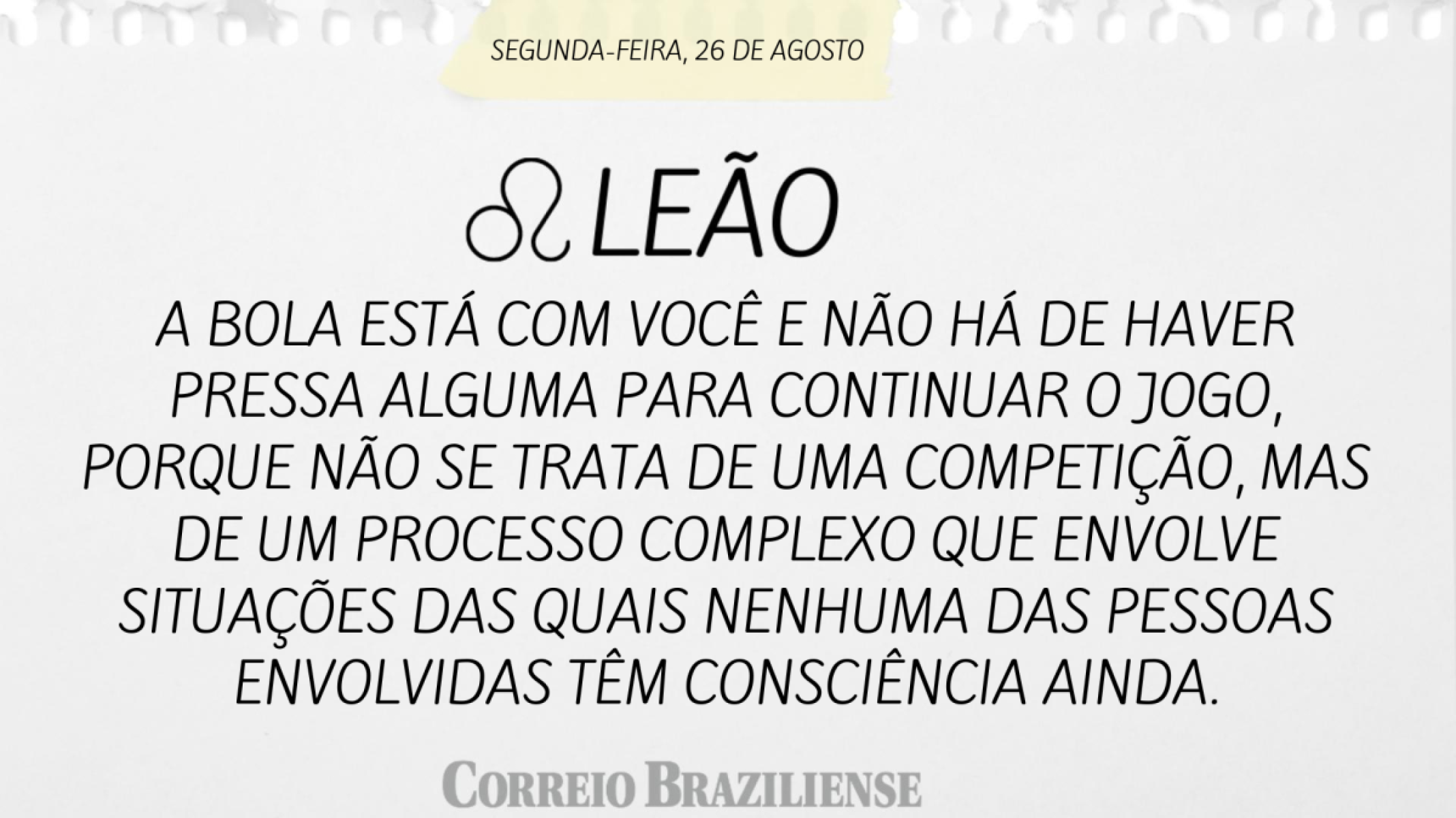 LEO (nascido entre 22/07 e 22/08) 