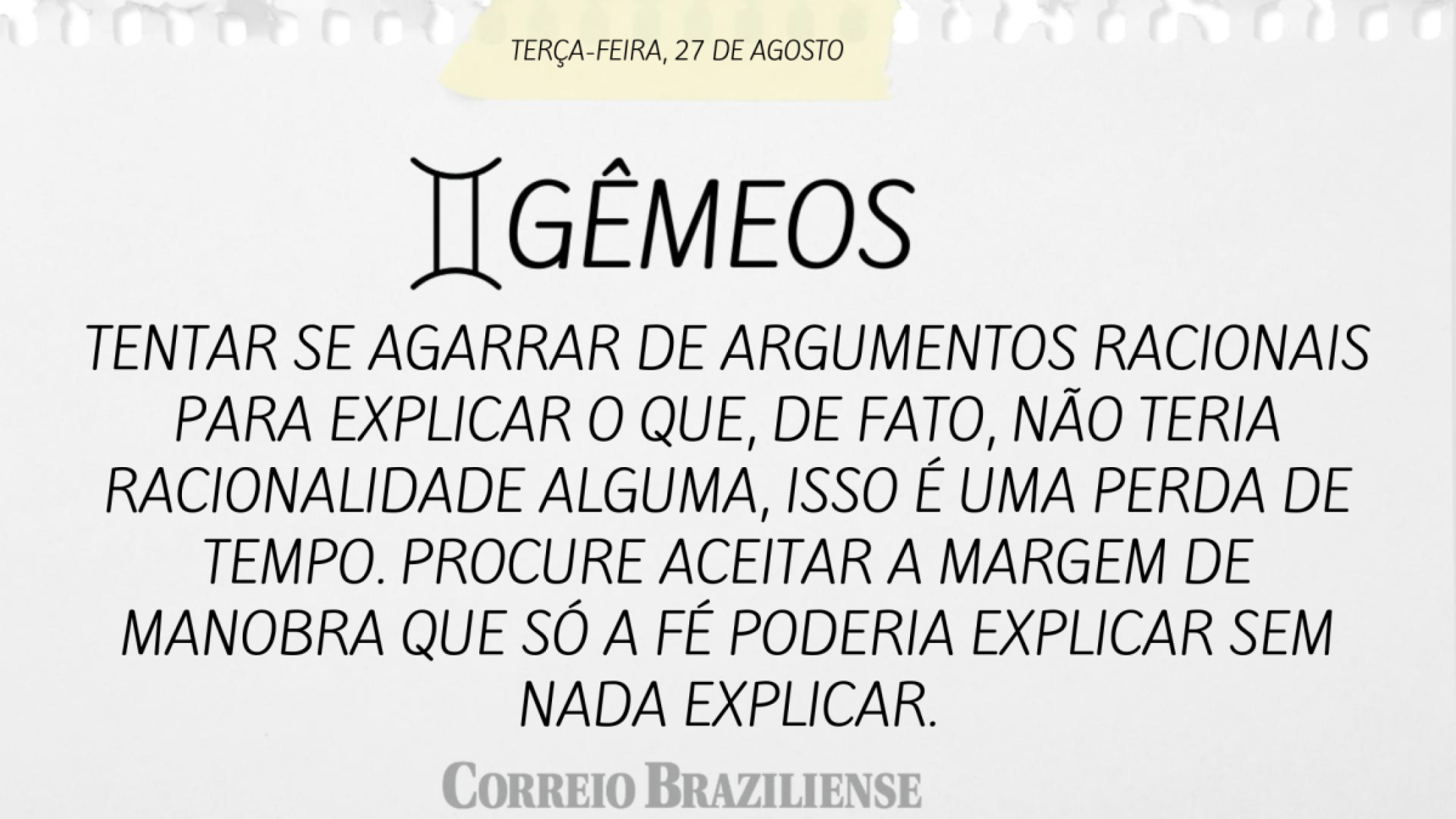 GÊMEOS (nascimento entre 21/5 a 20/6) 