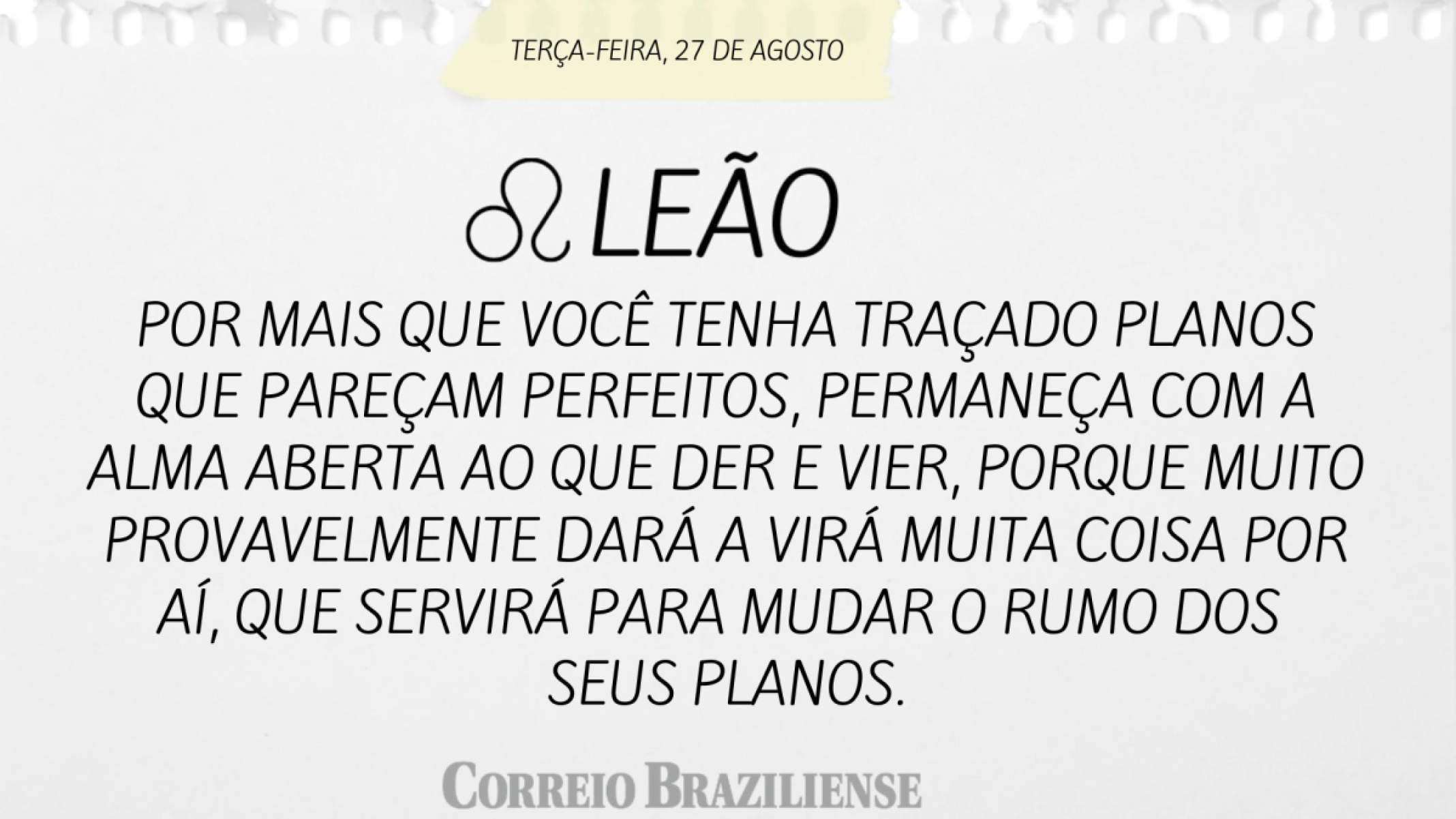 LEO (nascido entre 22/07 e 22/08) 