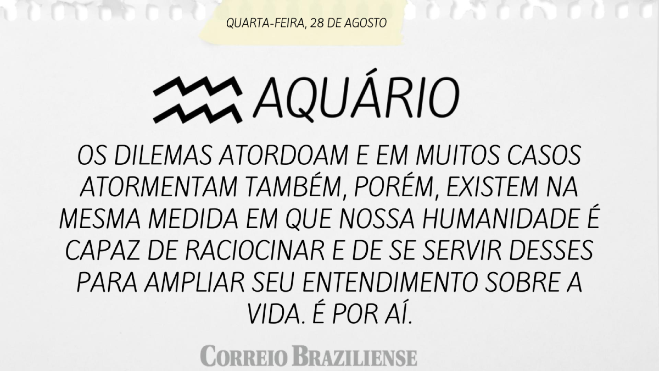 AQUÁRIO (nascimento entre 21/1 a 19/2)  