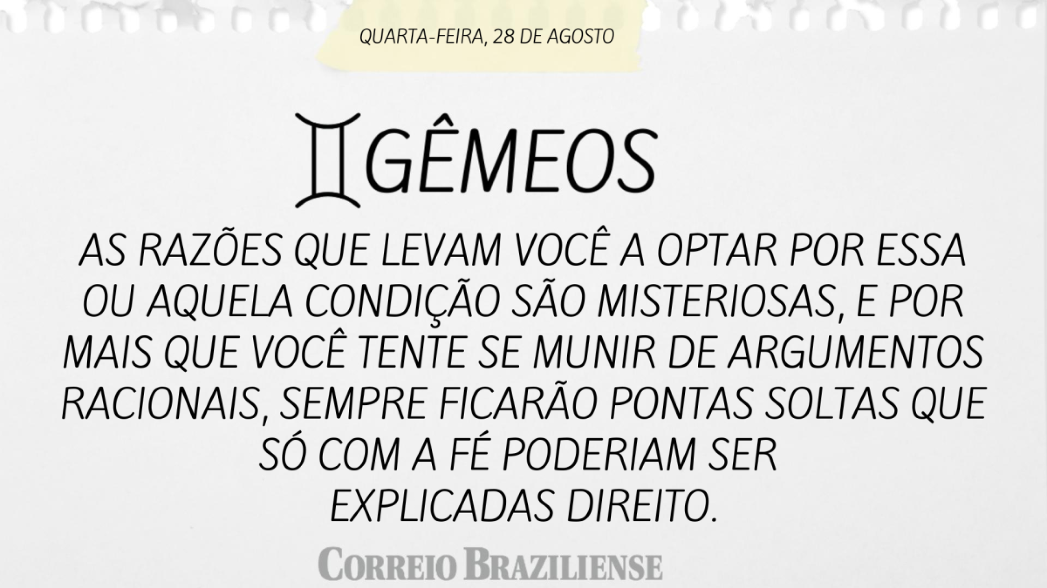 GÊMEOS (nascimento entre 21/5 a 20/6)  