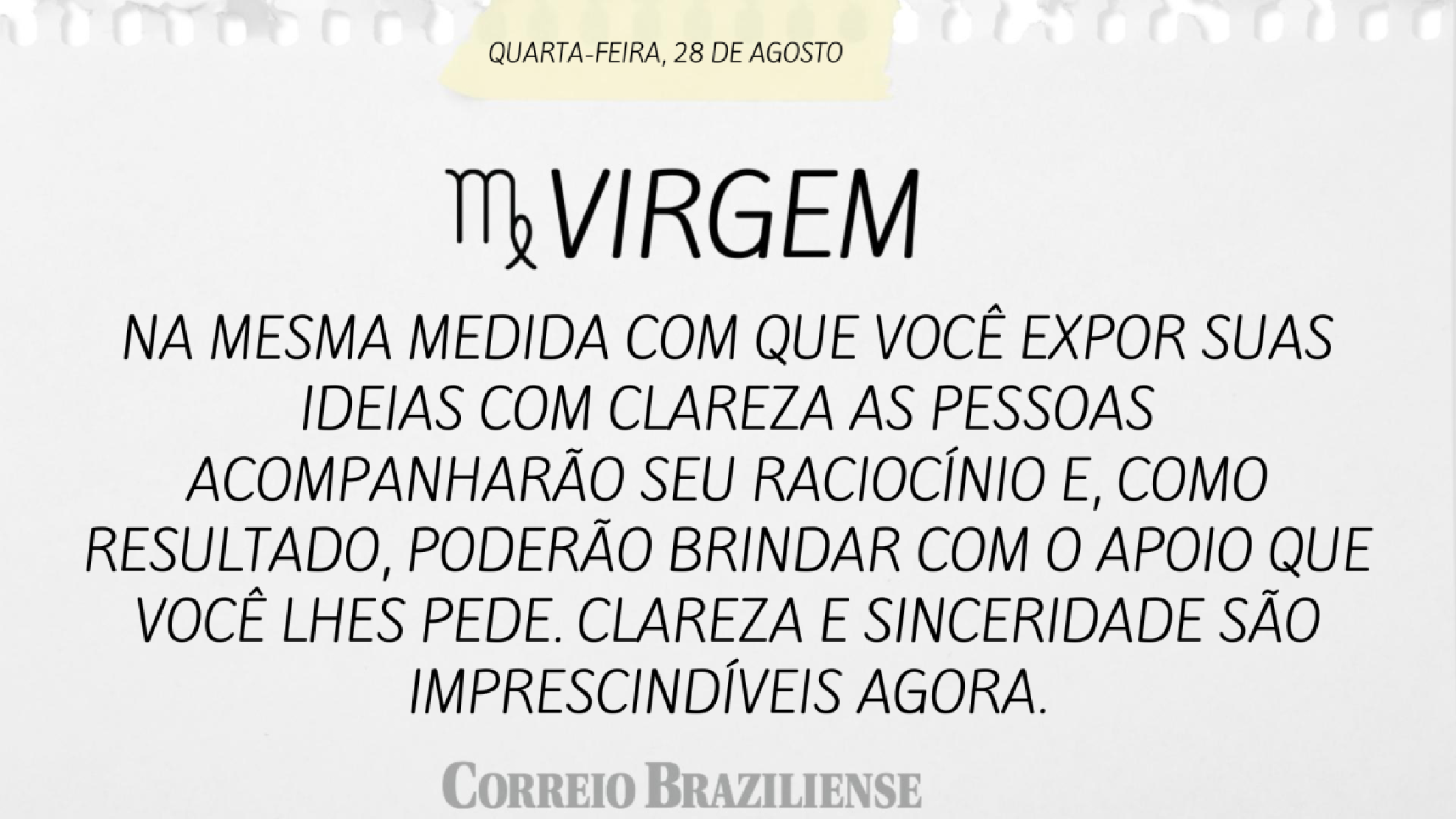 VIRGEM (nascimento entre 23/8 a 22/9)  