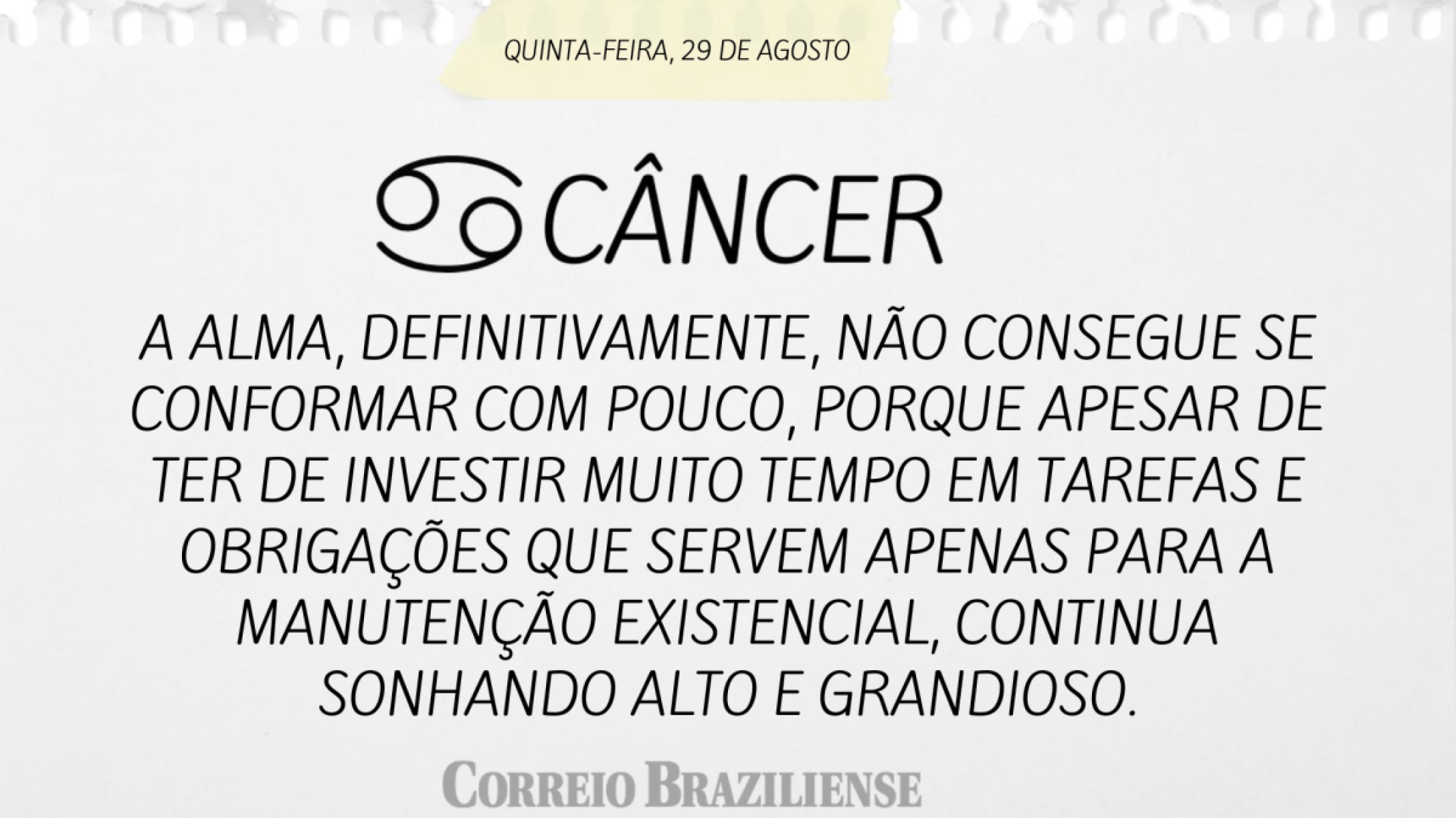 CÂNCER (nascimento entre 21/6 a 21/7)  