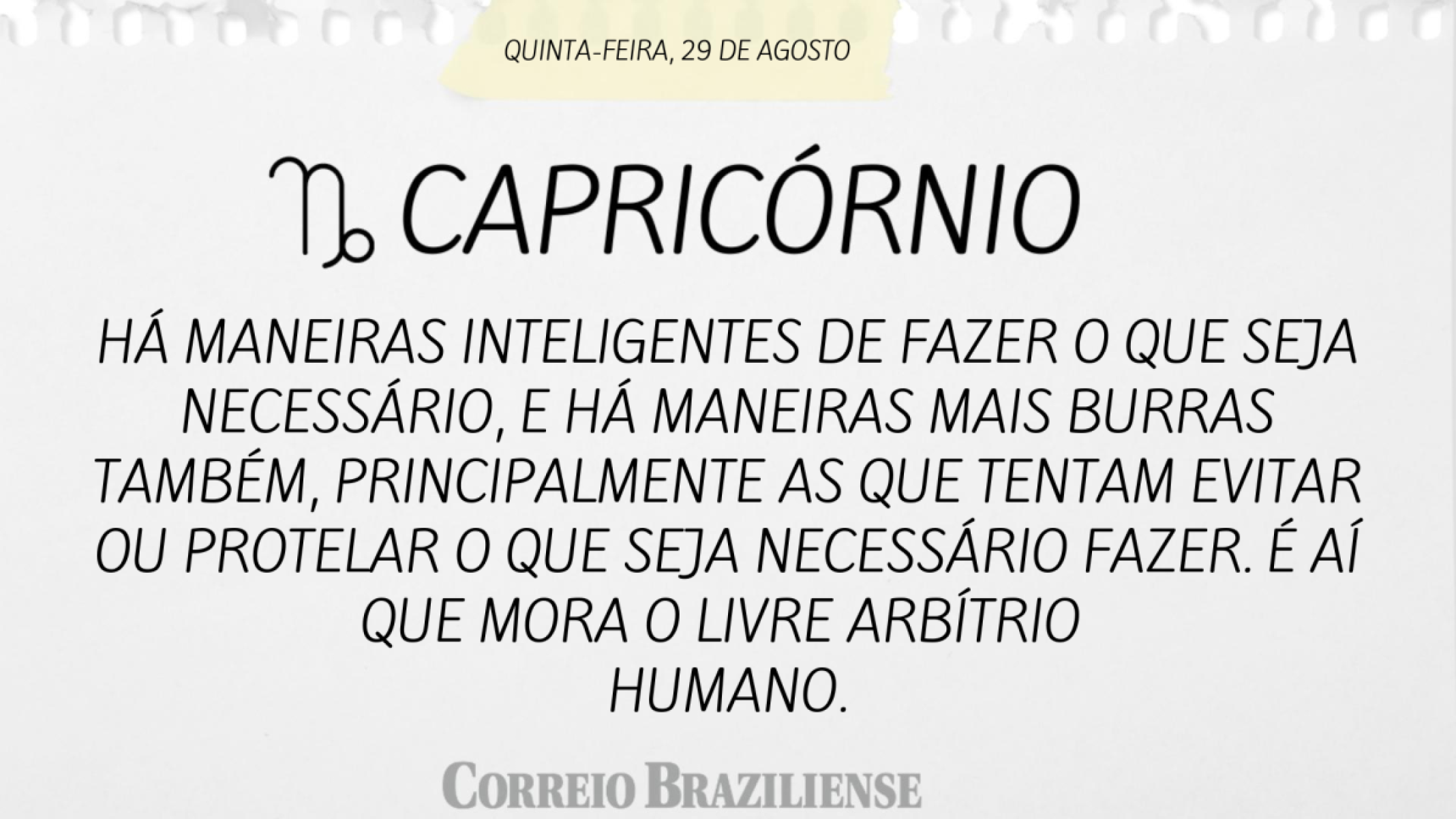 CAPRICÓRNIO (nascimento entre 22/12 a 20/1)  